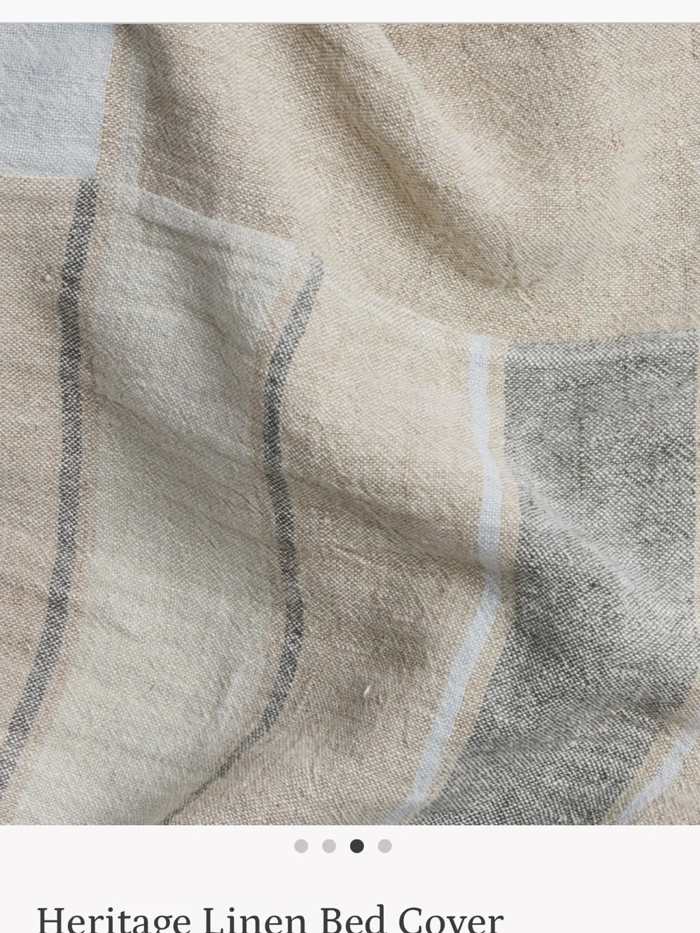 NWT Parachute Linen Heritage Linen Bed Cover $349 MSRP